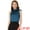 Peacock Blue, variant on Unique Bargains Women's Elegant Satin Sleeveless Bow Tie Neck Solid Work Blouse Top Peacock Blue XL