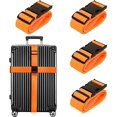 thumbnail image 1 of Luggage Straps Travel Straps 4 Pack (Orange), 1 of 4