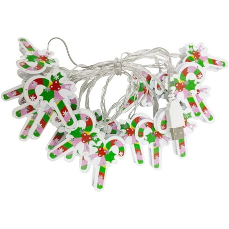 

NUOLUX 1 Pc Santa Cane Lamp Christmas String Lights Decorative LED Lights Pendant (USB)