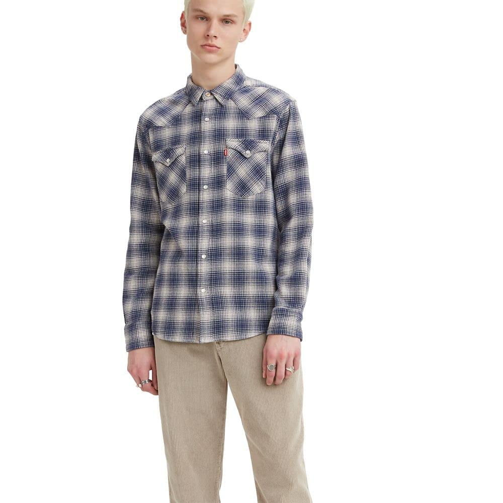 Levi s Men s Classic Western Shirt New Romy Naval Academy Small Walmart
