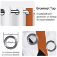 thumbnail image 4 of Orange White Stripe Blackout Curtains For Bedroom,2 Panels,Grommet Top,42x63 Inch,Thermal Insulated Room Darking Window Drapes, 4 of 8
