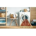 thumbnail image 2 of Ahgly Company Machine Washable Indoor Round Abstract Mustard Yellow Area Rugs, 6' Round, 2 of 7