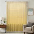 thumbnail image 3 of Orange Yellow Ombre Sheer Curtains 45 Inch Length, Light Filtering Voile Curtain Panel, Modern Abstract Art Gradient Aesthetics Rod Pocket Drapes Window Treatments for Living Room Bedroom 52"x45", 3 of 9
