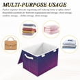 thumbnail image 6 of Iauyy Large Storage Box with Lid - Foldable Home Storage Bins for Clothes Toy Holiday Decor, Wave-like Purple (42*32*30cm), 6 of 6