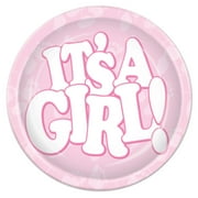 It'S A Girl Plates 9"- 12 Pack(8 Per Package)
