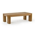 thumbnail image 2 of Modern Rectangular Coffee Table (48in x 24in / 1220mm x 610mm), Pecan Wirebrush, 2 of 7