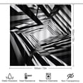thumbnail image 2 of Geometric Lattice 4 Piece Shower Curtain Sets, with Non-Slip Rugs, Toilet Lid Cover And Bath Mat, for Bathroom Decor Set, 2 of 8