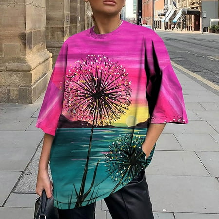 

CYMMPU Women Clothing Cold Shoulder Tops Women s Lace Short Sleeve V-Neck T-Shirt Loose Casual Summer Tee Tops Workout Tops Workout Shirts Layering Shirts T-Shirt Bra Hot Pink