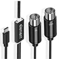 thumbnail image 1 of MIDI to USB C Type C Cable USB MIDI Converter with Indicator Light for Electronic Organ Computer, 1 of 5