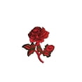 thumbnail image 1 of Altotux 2,75 Pouces x 2 Pouces Rouge Rose Lilas Rose Brodé Patch Floral Brodé à Repasser par Pièce (Rouge), 1 of 2