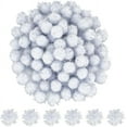 thumbnail image 1 of 120 bolas de pompones con purpurina, 20 mm, de fibra blanca, suaves, esponjosas y redondas, para decoración., 1 of 9