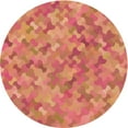 thumbnail image 1 of Ahgly Company Machine Washable Indoor Round Transitional Fire Engine Red Area Rugs, 3' Round, 1 of 7
