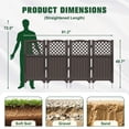 thumbnail image 7 of Devoko Fence Privacy Screen,4 Panels Outdoor Screen Enclosure for Patio & Yard, Resin Fence Panels Ideal for Hiding Air Conditioner and Trash Can, Brown, 7 of 7