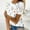 White, variant on Babysbule Women's Floral Printing Round Neck Lace Hollow Out Short Sleeve Pullover Slimming Summer Womens Tops