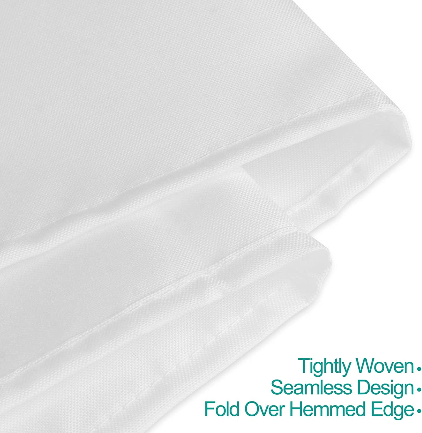 Emart 6 Pack Rectangle Tablecloth,60×102 inch White 100% Polyester,Banquet,Wedding,Party,Picnic