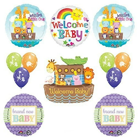 Noahs Ark Baby Shower Tea - Betallic Noahs Ark Cute and Cuddly Jungle Animal Latex Welcome Baby Baby Shower