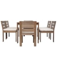 thumbnail image 5 of Harper & Bright Designs 7 Pieces Wood Outdoor Dining Table and Chairs Set for 6, All-Weather Patio Dining Furniture for Backyard Garden Balcony, Natural, 5 of 13