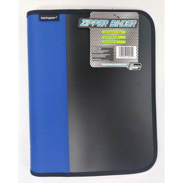 New Tech Gear Zipper Binder, 1.5" Capacity, Polyester Zippered Inside