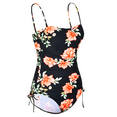 thumbnail image 6 of Firpearl Womens One Piece Bathing Suit Strapless Slimming Tummy Control Swimwear Side Drawstring Ruched Swimsuit, 6 of 8