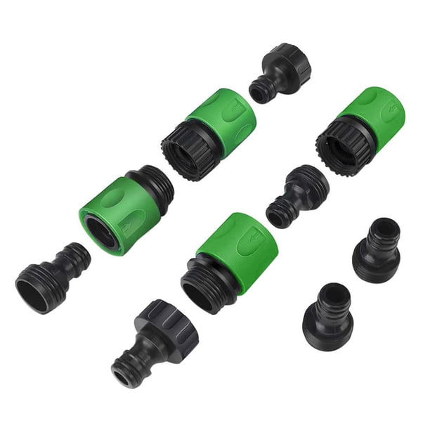 Conectores de plástico para manguera, 1 juego, manguera de 3/4 pulgadas, accesorios para jardín y patio
