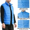 thumbnail image 4 of Alpine Swiss Clark Mens Puffer Vest Down Alternative Water Resistant Packable Outerwear Zip Up Pockets Warm Versatile Layer, 4 of 8