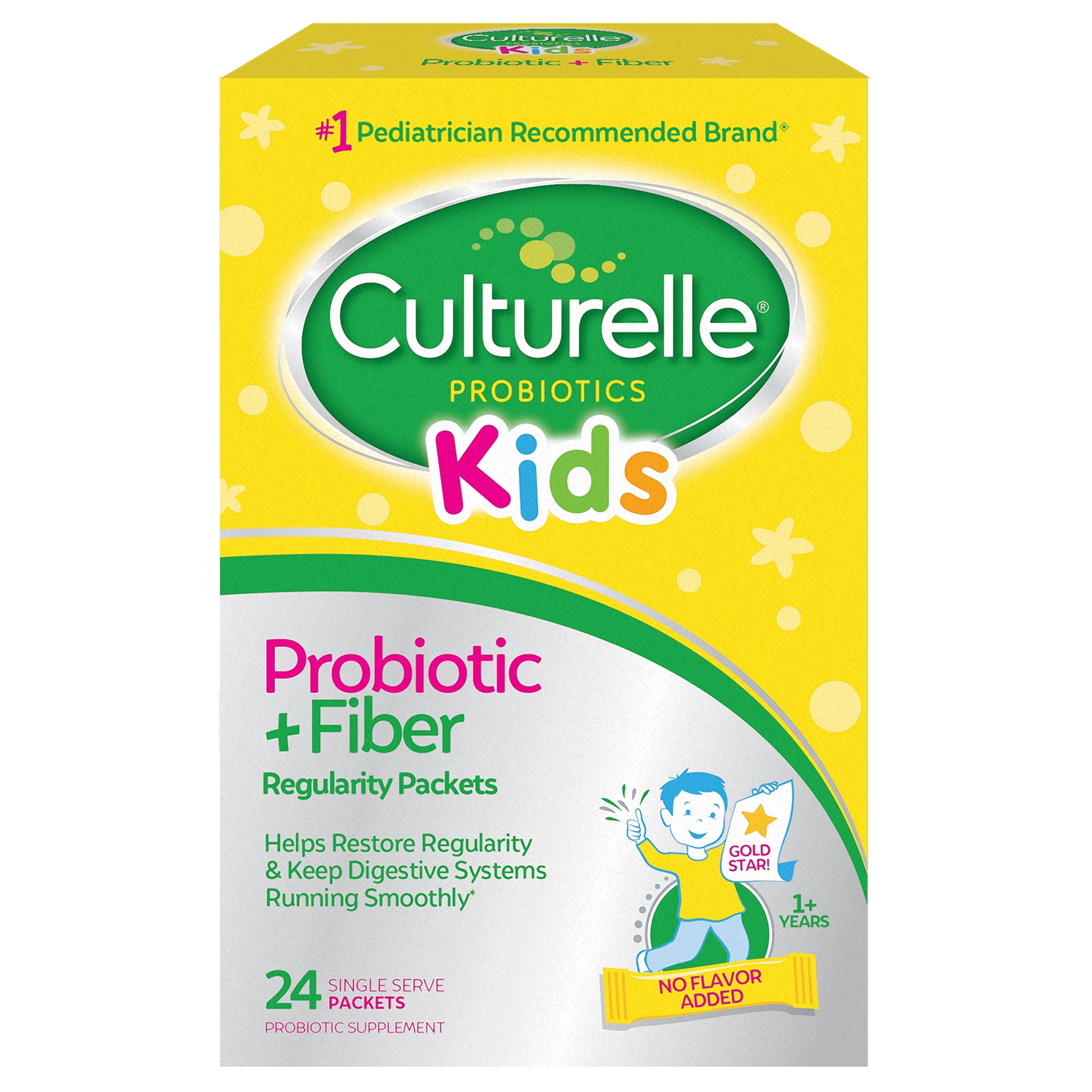 Culturelle Kids Probiotic + Fiber Regularity Digestive Supplement, 24 Ct