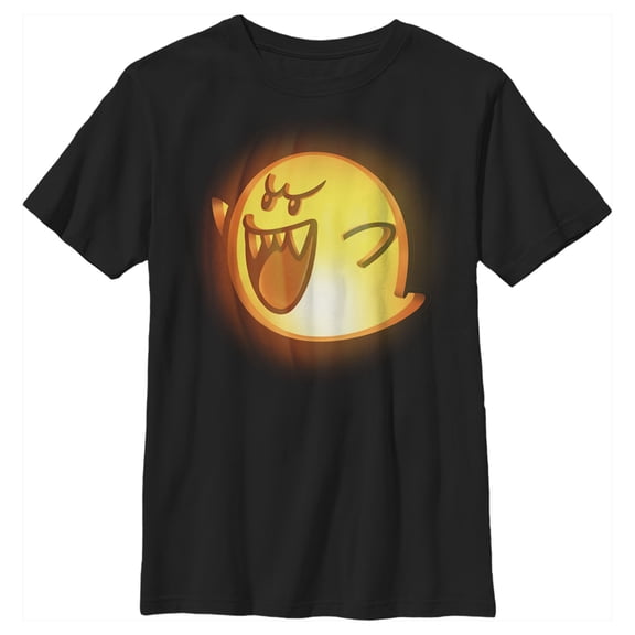 Boy's Nintendo Halloween Boo Pumpkin Graphic Tee Black X Small