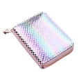 thumbnail image 1 of Cartera pequeña para mujer, tarjetero brillante con cremalleras, monedero a la moda Irfora Beige, 1 of 7