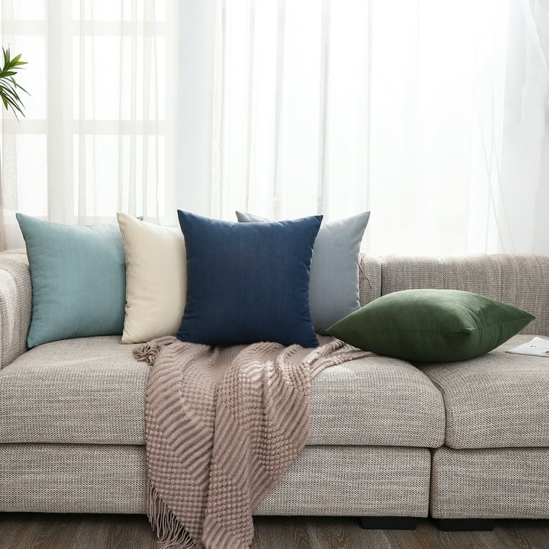 MIULEE Set Kord Velluto Soft Granuli Solid Decorativa Piazza Gettare Federe Set Cuscino per Divano Letto20 X 20 Pollici 50 X 50 cm Poliestere e Misto