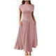 thumbnail image 2 of mfyjkho Vestidos para mujer, Vestido largo elástico con bolsillos y manga corta de color liso para mujer Vestidos festivos para mujer xl, 2 of 7