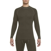 THERMOWAVE - MERINO XTREME / Mens Merino Wool Thermal Shirt / Forest Green / Black - Medium