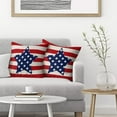 thumbnail image 3 of 4th of July Decorations Pillow Covers 20x20 Set of 2, Stripes Star American Flag Patriotic Throw Pillows Outdoor Decorative Linen Square Memorial Day Cushion Cover Decor for Home Sofa Couch Bed, 3 of 6