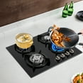 thumbnail image 3 of 59*51cm 4-Burner NG Stove Built-in/Countertop Gas Stove NG/LPG Tempered Glass for Home Kitchens Restaurants Hotels, 3 of 17