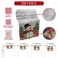 thumbnail image 5 of Winter Snowman Cotton Linen Table Runner Merry Christmas Xmas Tree Elk Gray Background Dining Table Runners for Home Decor Party Dining Room Restaurant Kitchen Party 13" x 72", 5 of 9