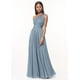 thumbnail image 4 of Vestido de dama de honor deamify, cintura larga tipo imperio, gasa salvia, 4 of 7
