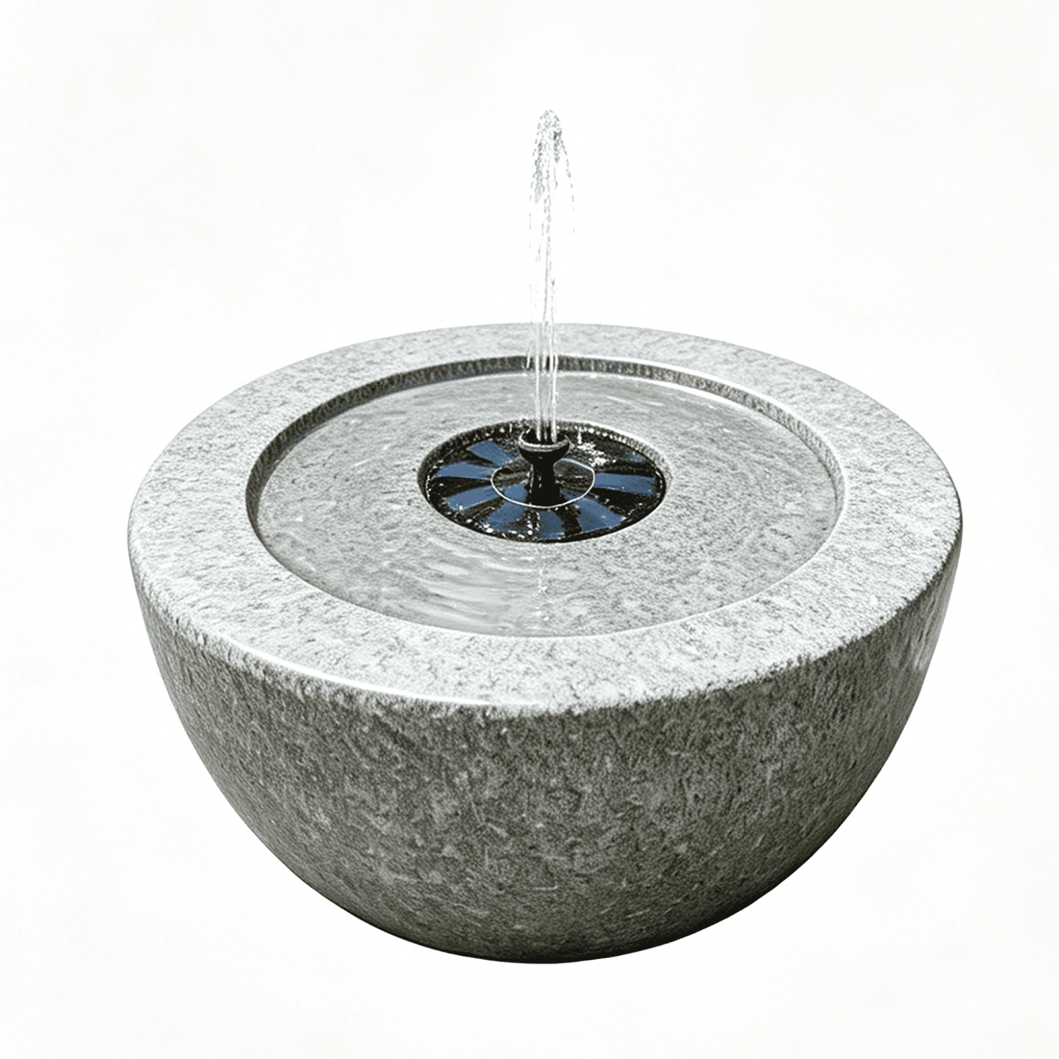 Solar Powered Outdoor Water Fountain, Cordless Garden Bowl Fountain, 14.2 Inch Resin Solar Water Feature for Patio, Backyard Decor.