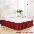 thumbnail image 1 of Solid Color Elastic Bed Skirt Wrinkle Free Dust Ruffle for Twin Queen King US Size, 1 of 7