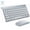 Silver, variant on Mini Wireless Keyboard And Mouse Set Waterproof 2.4G For Mac Apple PC Computer