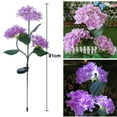 thumbnail image 2 of Solar Garden Lights Outdoor , 2 Pack Hydrangea Artificial Flower Solar Lights, Realistic Solar Landscape Lights, Waterproof In-Ground Lights for Pathway Lawn Patio Backyard Decor (Purple), 2 of 8