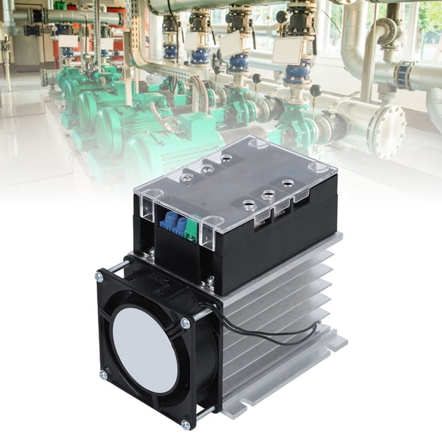Durable Motor Start Module, Single-Phase Soft Start Controller, For Water Pump Fan Ordinary Single-phase Motor Vehicle Module,Module + Radiator