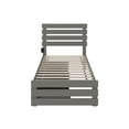 thumbnail image 5 of AFI Oxford Twin Wood Platform Bed with Headboard, Footboard & 2 Storage Drawers, Grey, 5 of 7