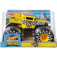 thumbnail image 2 of Hot Wheels Monster Trucks 1:24 Scale Bone Shaker in Taxi Style, 2 of 4