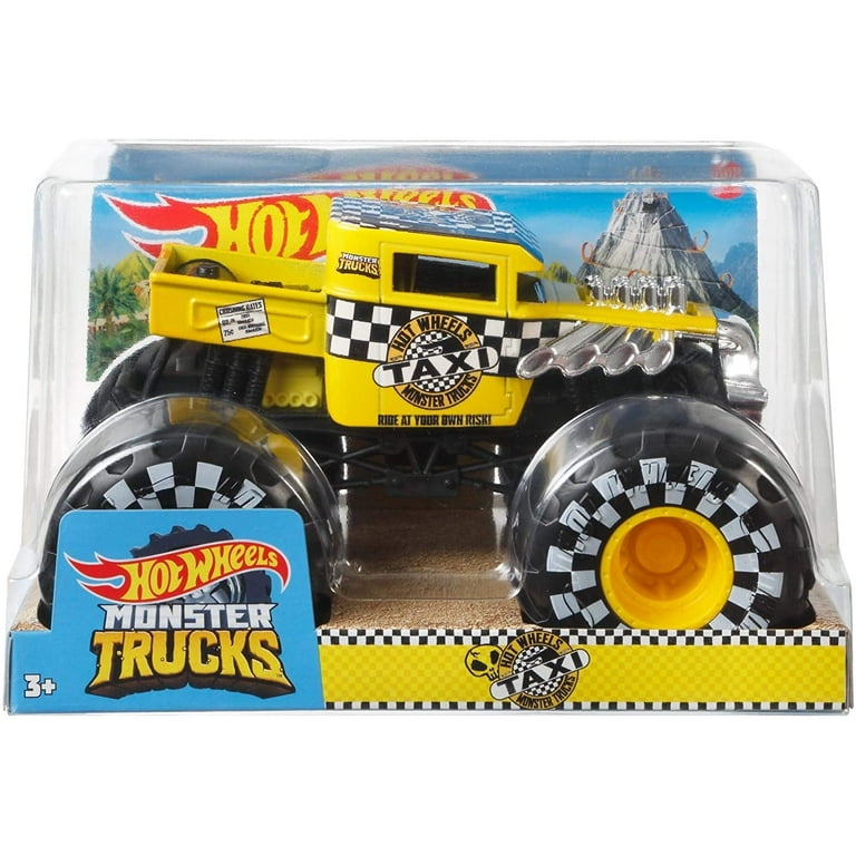 Hot Wheels Monster Trucks 1:24 Scale Bone Shaker in Taxi