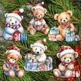 thumbnail image 3 of Christmas Teddy Bear Decorative Wooden Clip-on Ornaments of 6 by G. Debrekht - Christmas Decor - 8090011C-S6, 3 of 11