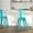 Crystal Teal-Blue, variant on Merrick Lane Vertical Slat Back Counter Stool, Mint Green
