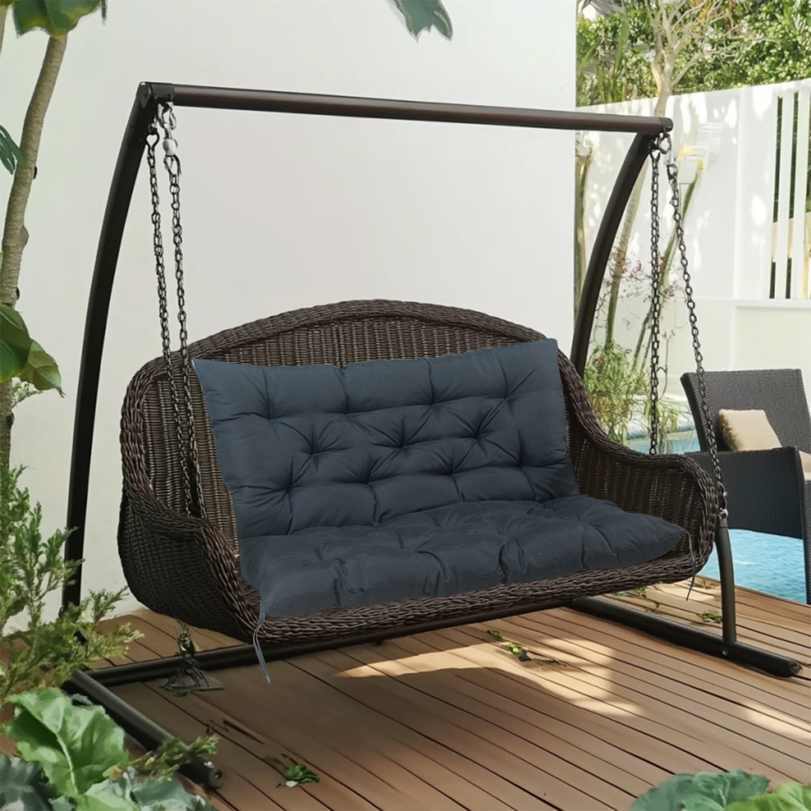 YOTQUSKI Replacement Swing Cushions for Outdoor Bench, Patio Furniture, Waterproof Patio Bench Cushion on Clearance, 40"x40"x3.2", 2-3 Seat Bench Cushion for Backyard and Garden