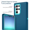 thumbnail image 3 of I-HONVA For Samsung Galaxy S22 Ultra Case,3-Layer Military Grade Drop Protection Anti-Slip Rugged Shockproof Dustproof Protection 6.8 inch Phone Case,Turquoise Teal, 3 of 7