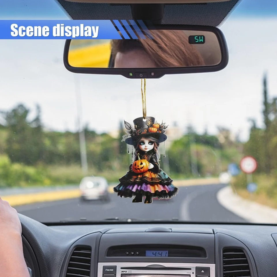 Car Mirror Hanging Accessories, Cute Car Rear View Mirror Charm, Acrylic Car Han