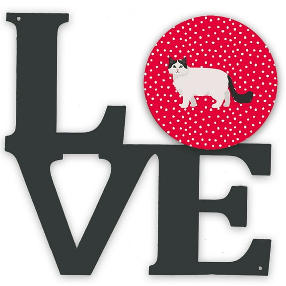 Ragamuffin #1 Cat Love Metal Wall Artwork LOVE