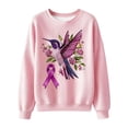 thumbnail image 3 of dazeni Breast Cancer Awareness Sweatshirt for Women Pink Ribbon Graphic Crewneck Sweatshirts In October We Wear Pink Ribbed Knit Long Sleeve Pullover, 3 of 5